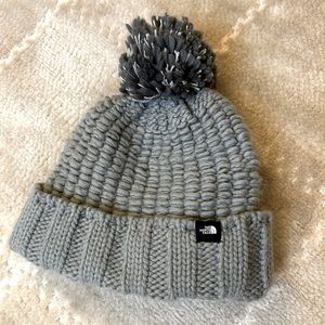 THE NORTH FACE cable knit Pom beanie